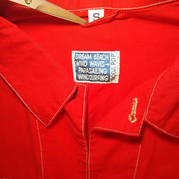 Soda Pop Superior Equipment  NWOT   thick denim vest/sleeveless shirt - size S - - Picture 11 of 15